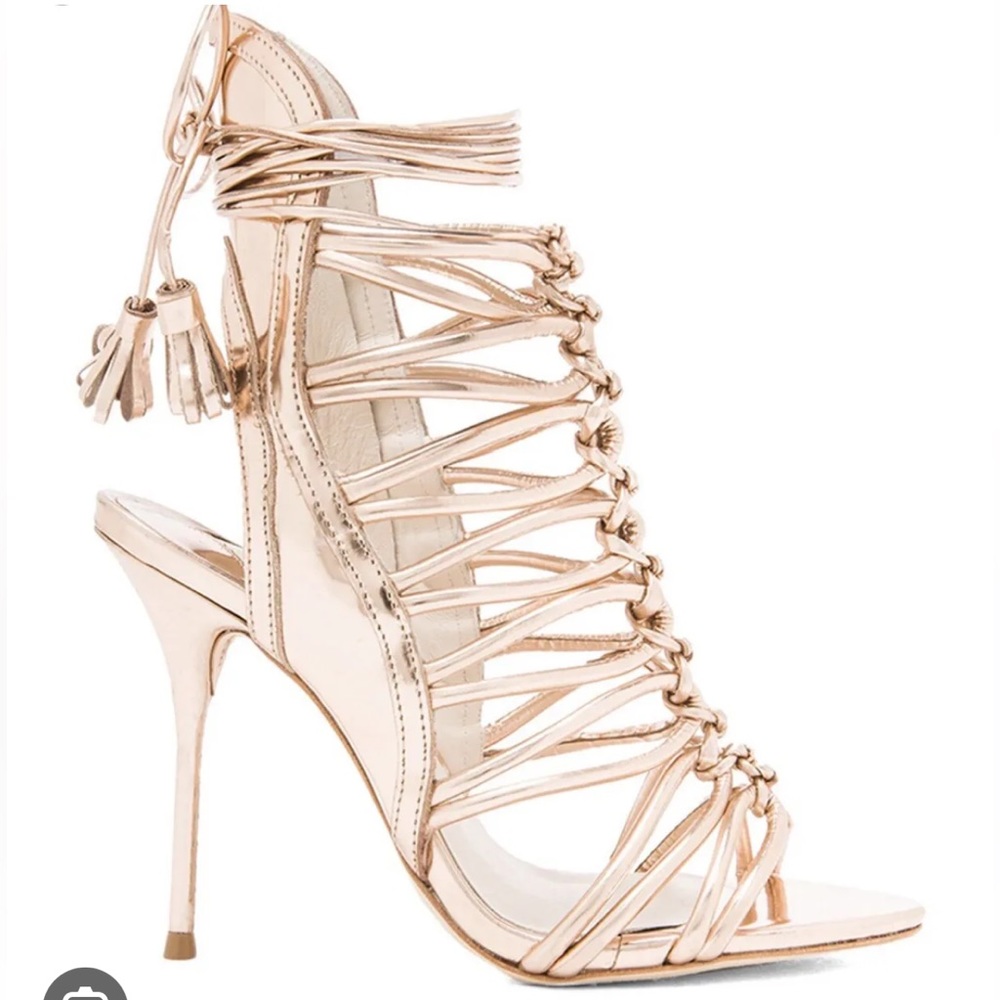 Sophia Webster Lacey sandal in Rose Gold. Excellent condition.